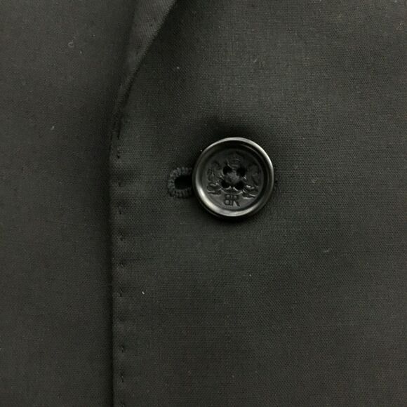 Banana Republic Blazer Jacket 38R Black Wool Vitale Barberis Canonico Super 120s - Picture 5 of 14